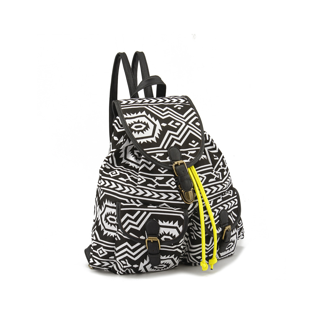 printed canvas backpack